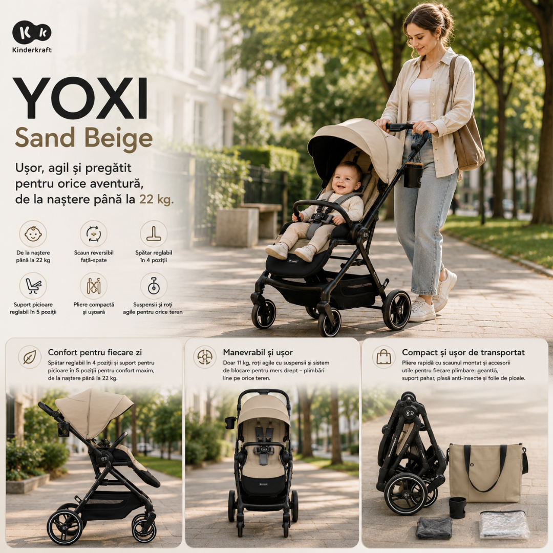 Carucior sport Kinderkraft YOXI Sand Beige